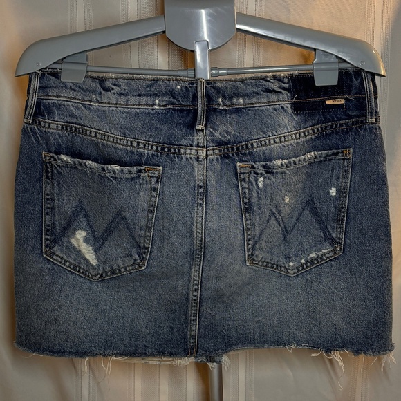 NWOT Mother Superior The Vagabond Mini Fray- Mini Skirt Size 10/30 W18/H21/L14.5 - Picture 2 of 13